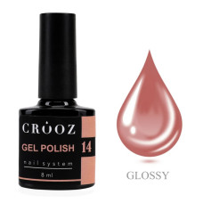 Гель-лак Crooz Color №14 бежево-коричневий, 8 мл