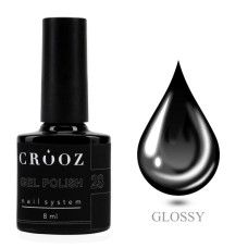 Гель-лак Crooz Color №28 чорний, 8 мл