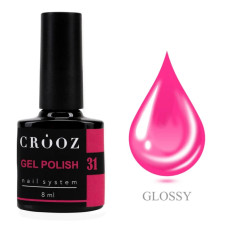 Гель-лак Crooz Color №31 неоново-рожевий, 8 мл