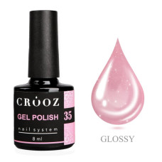 Гель-лак Crooz Color №35 ніжно-рожевий із шимером, 8 мл