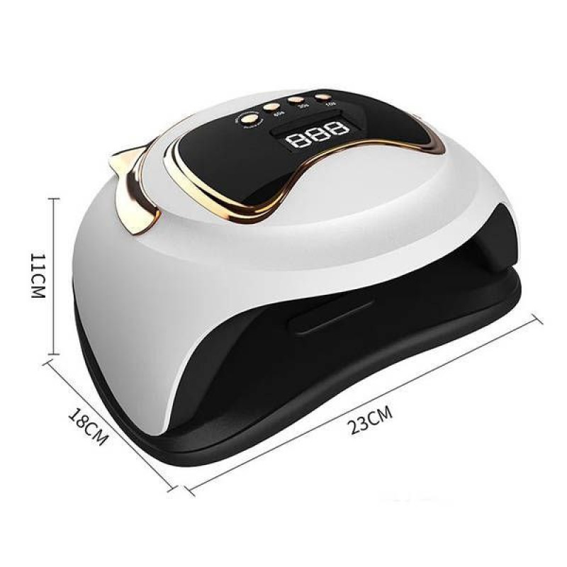 UVLED лампа для манікюру BQ-V19, 120 Вт, професійна полімеризація гелів і покриттів, біла