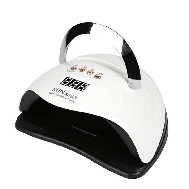 UVLED лампа SUN X6 MAX 220 Вт, професійна сушарка для манікюру та педикюру з таймером, дисплеєм і знімним дном