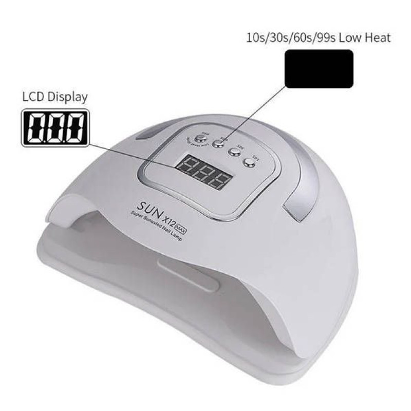 Універсальна лампа Sun X12 Max UVLED, 410 Вт, професійна сушарка для нігтів, білий корпус