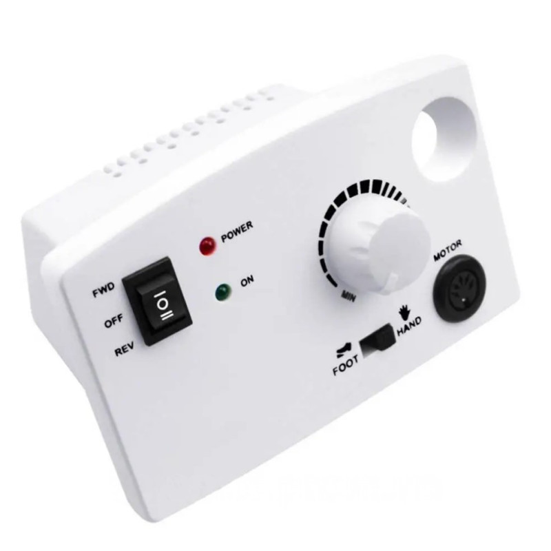 Фрезер DM-211 для манікюру та педикюру | Білий апарат 65 Вт, 45 000 об/хв з педаллю та додатковими насадками