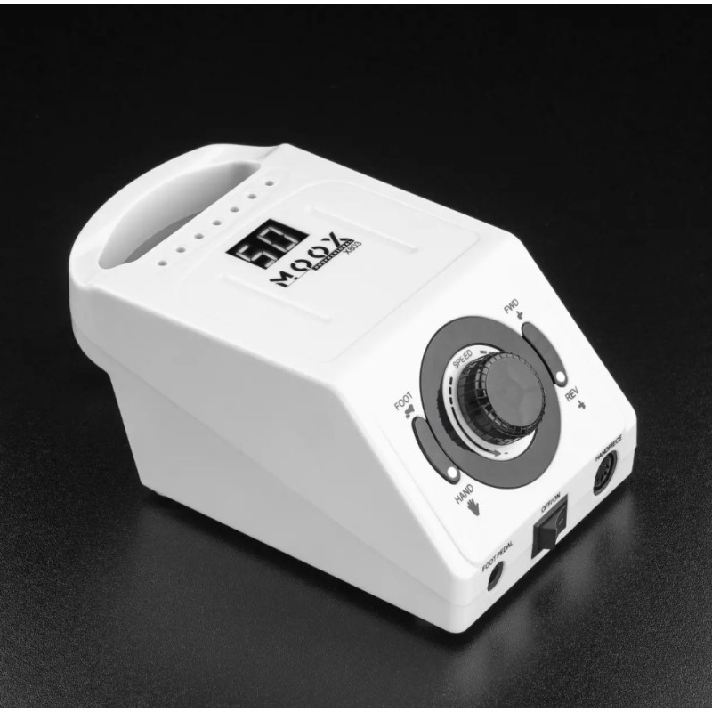 Професійний фрезер Mox X803, 70 Вт / 50 000 об/хв — білий апарат для манікюру та педикюру