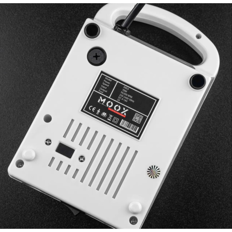 Професійний фрезер Mox X803, 70 Вт / 50 000 об/хв — білий апарат для манікюру та педикюру