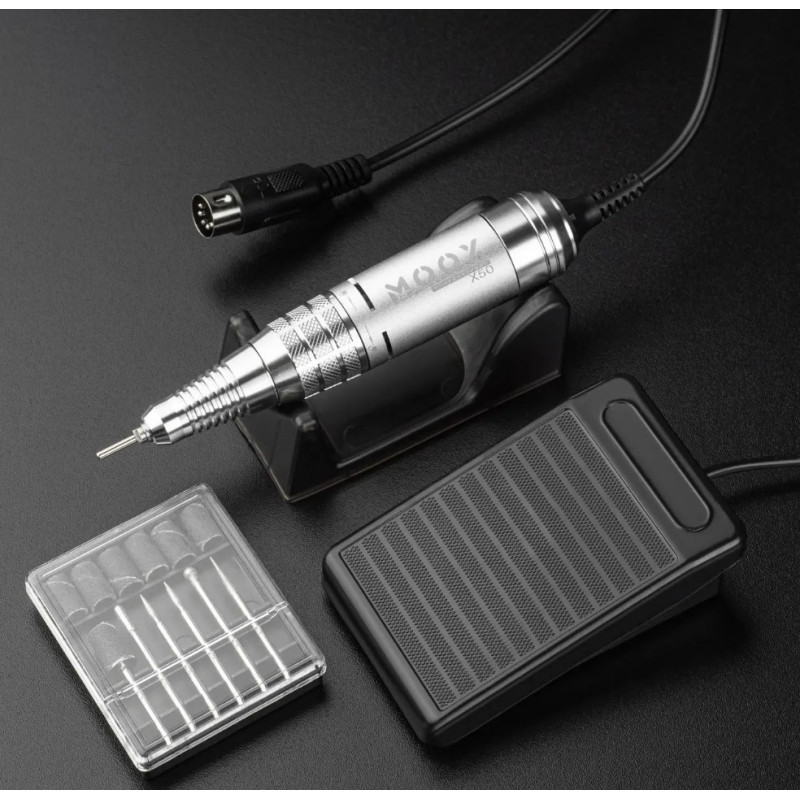 Професійний фрезер Mox X803, 70 Вт / 50 000 об/хв — білий апарат для манікюру та педикюру