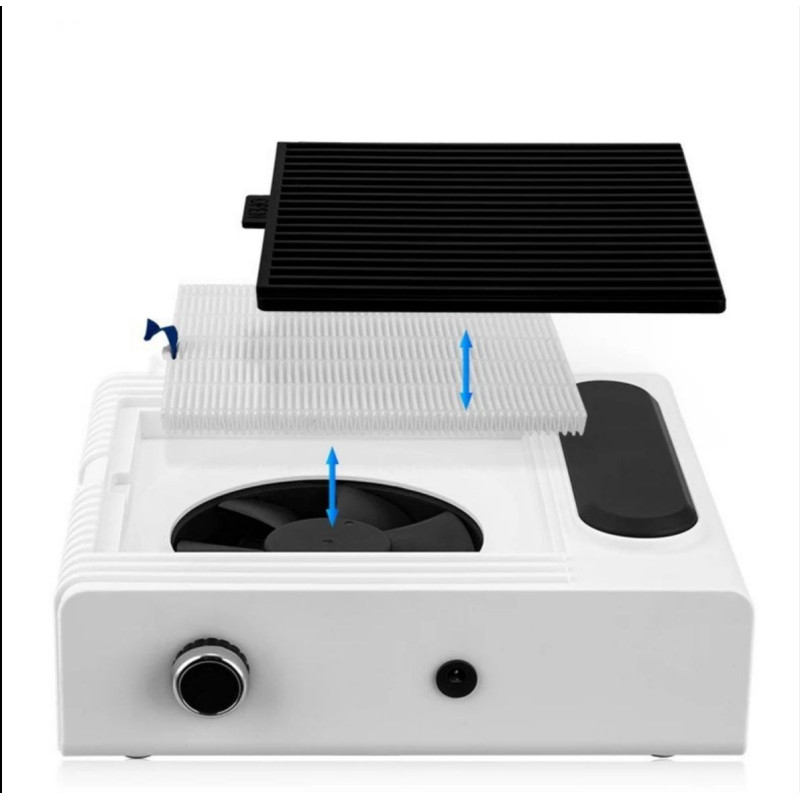 Професійна витяжка BQ-858-1, 80 Вт — апарат для манікюру та педикюру з НЕРА-фільтром