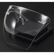 Прозора захисна маска-окуляри для обличчя з антизапотіванням та захистом від бризок