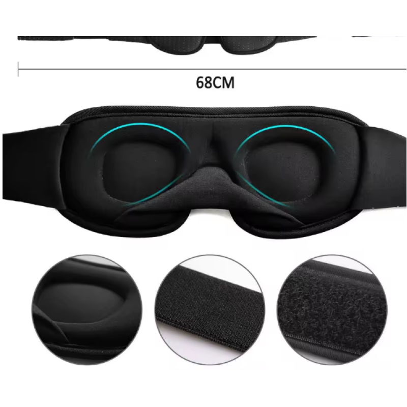 Маска для сну 3D ергономічна, світлонепроникна, м’яка пов’язка на очі