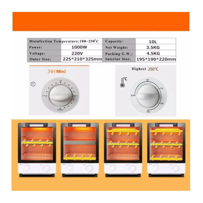 Професійна сухожарова шафа SM-C12 (600 Вт) ∣ Інфрачервона стерилізація