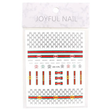 3D наклейки для нігтів Joyful Nail DD-578 "Green-Red Luxury"