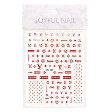 3D наклейки для нігтів Joyful Nail DD-580 "Red Hype"