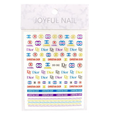 3D наклейки для нігтів Joyful Nail DD-582 "Color Logo"