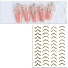 Гнучкі золоті наклейки-стрічки №6 (дуги та кути шеврон)