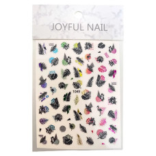 3D наклейки для нігтів Joyful Nail №1049 "Tropical Geometry"