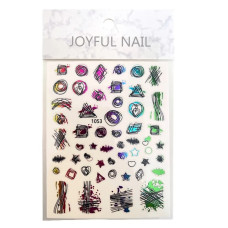 3D наклейки для нігтів Joyful Nail №1053 "Pop Art Graphics"