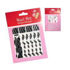 Вінілові трафарети Nail Art №401 — чорні наклейки для дизайну нігтів