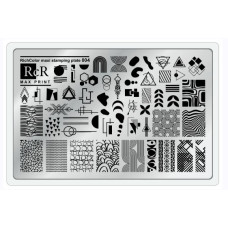 Велика пластина для стемпінгу RichColor MAX PRINT RcR-04 (геометрія, абстракція, етно)