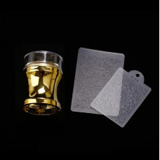 Штамп для стемпінгу круглий великий (Золото) + 2 пластини