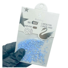 Набір неонових каменів №2 «Ніжна блакить» для дизайну нігтів