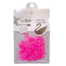 Набір неонових каменів №4 «Яскрава фуксія» для дизайну нігтів