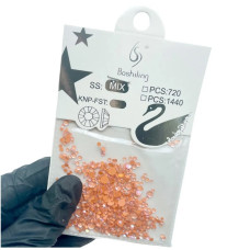 Набір неонових каменів №6 «Соковитий помаранчевий» для дизайну нігтів