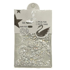 Набір неонових каменів «Білий хамелеон» №10 для дизайну нігтів