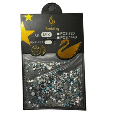 Набір стразів №21 «Кришталевий мікс» для декору нігтів