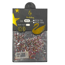 Набір стразів №10 «Різнокольоровий мікс» для дизайну нігтів