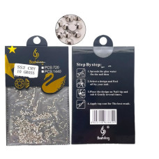 Стрази SS2 CRY «Срібло» для манікюру — ультра-дрібний діамантовий блиск