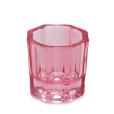 Червоний скляний стаканчик для змішування рідин, фарб, пігментів 