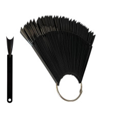 Палітра «Французький Стилет» чорна глянцева — віяло на кільці (40 тіпс)