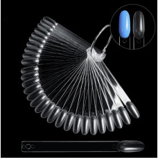 Палітра-віяло прозора «Мигдаль» на кільці для демонстрації — 50 тіпс