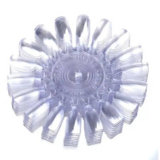 Набір палітр-ромашок для нігтів «М’який квадрат» прозорі — 10 шт.