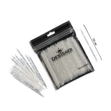 Багаторазові пластикові палички Designer для кутикули (прозорі), 10 см, 100 шт