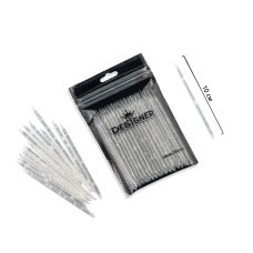 Багаторазові пластикові палички Designer для кутикули (прозорі), 10 см, 50 шт