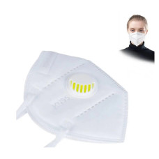 Багаторазовий Респіратор KN95 з Клапаном (6 шарів, Білий) – Захист від пилу