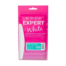 Змінні файли білі Staleks PRO Expert 40 для пилки півмісяць на м'якій основі, 100 грит (30 шт.)