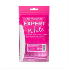 Змінні файли білі Staleks PRO Expert 40 для пилки півмісяць на м'якій основі, 150 грит (30 шт.)