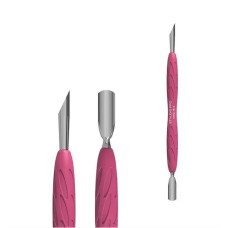 STALEKS Лопатка манікюрна з силіконовою ручкою UNIQ 10 TYPE 2 (пушер округлий вузький + пушер скош)