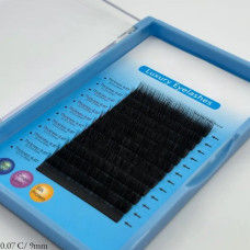 Вії Luxury Eyelashes — вигин C, товщина 0.07 мм, довжина 9 мм (12 ліній)