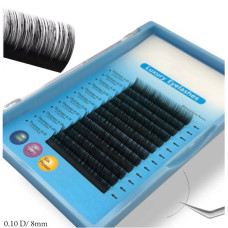 Вії Luxury Eyelashes — вигин D, товщина 0.10 мм, довжина 8 мм (12 ліній)