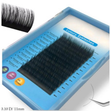 Вії Luxury Eyelashes — вигин D, товщина 0.10 мм, довжина 11 мм (12 ліній)