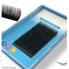 Вії Luxury Eyelashes — вигин D, товщина 0.10 мм, довжина 12 мм (12 ліній)
