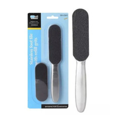 Металева двостороння терка - пилка для ніг, ступнів зі змінними файлами (10 шт.) 201 - M