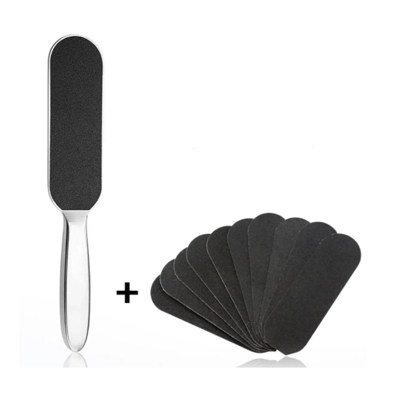 Двостороння терка металева - пилка для ніг, ступнів зі змінними файлами (10 шт.) 199- L