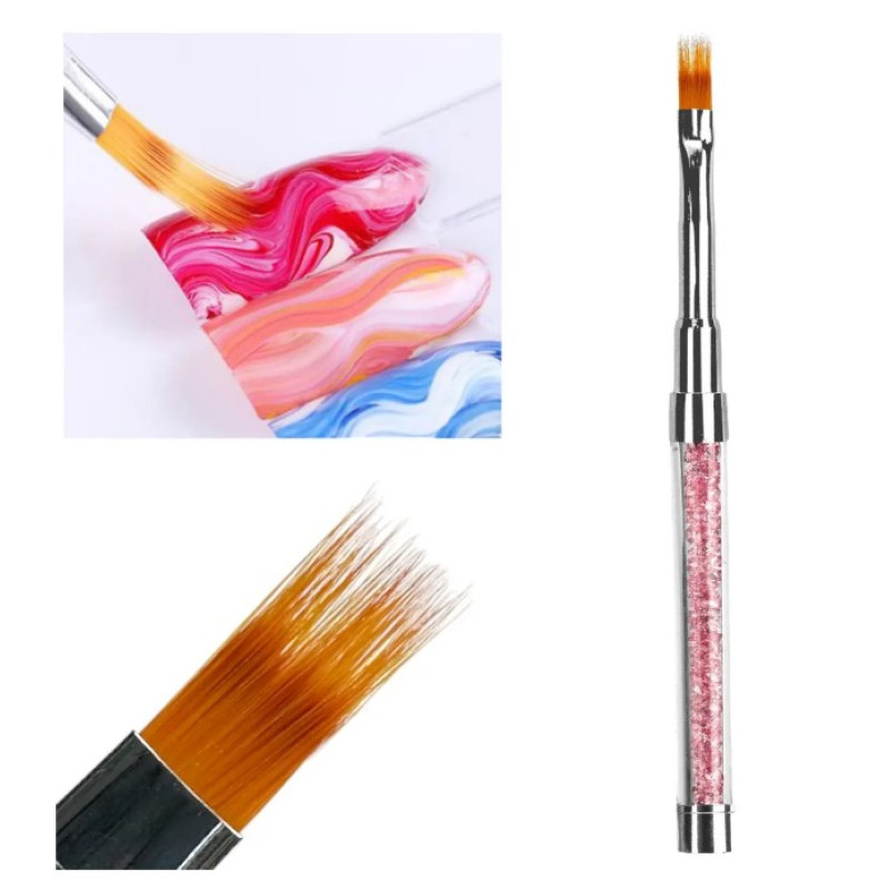 Пензель для Омбре та Градієнта (з камінчиками) - Форма "Щітка"