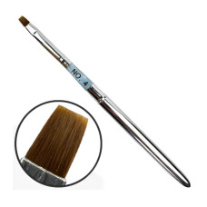 Пензель-трансформер для нарощування No 4 (Квадрат)  Гелевий, металевий