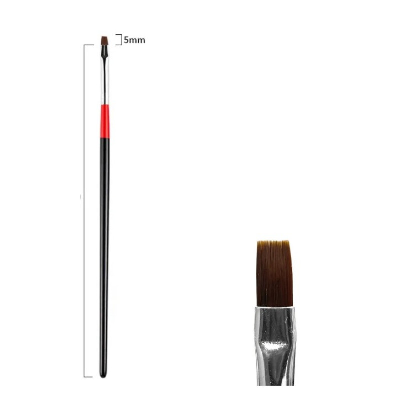 Пензель манікюрний L1 Квадратний (5 мм) - Для гелевого та акрилового нарощування